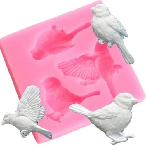 Three-Bird Silicone Mold Set – Nature-Inspired Design 1