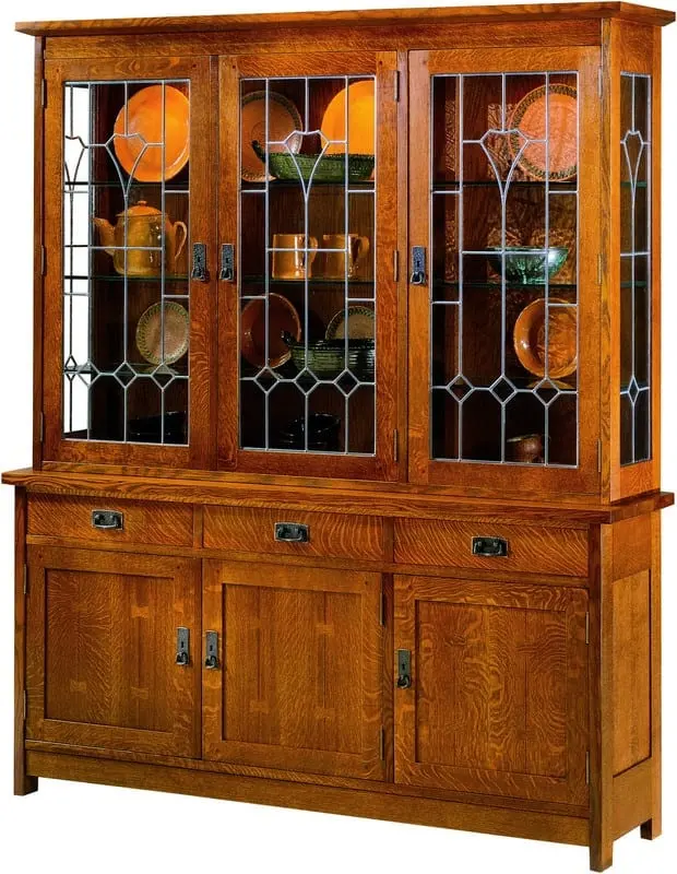 Three-Door Wooden Buffet Cabinet 1