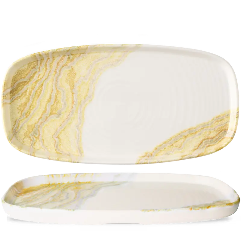 Tide Gold Oblong Chef’S Plate (32 × 18.5 Cm), Pack Of 6 1