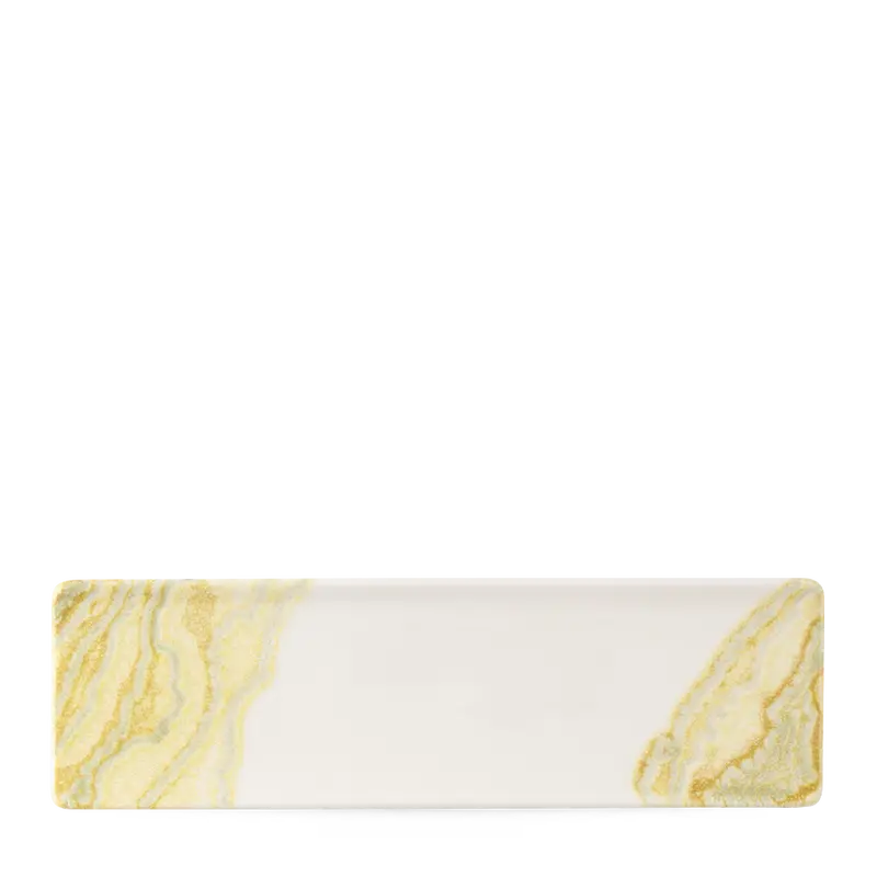 Tide Gold Oblong Plate (30 × 9 Cm), Pack Of 6 1