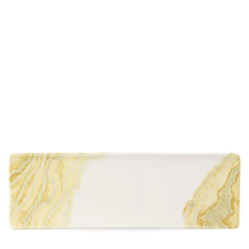 Tide Gold Oblong Plate (33 × 11 Cm), Pack Of 6 1