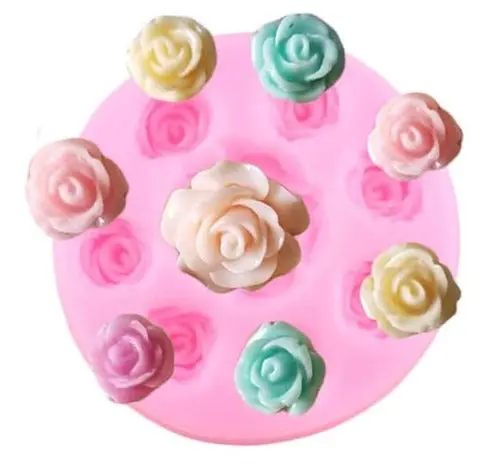 Tiny Rose Silicone Fondant Mold 1