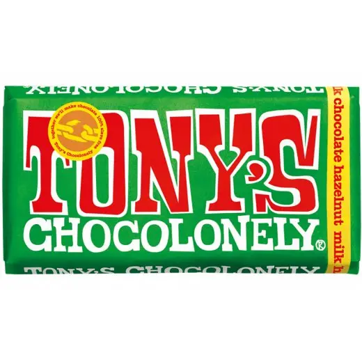 Tony’S Chocolonely Milk Chocolate With Hazelnuts – 15-Bar Case (180G Each) 1
