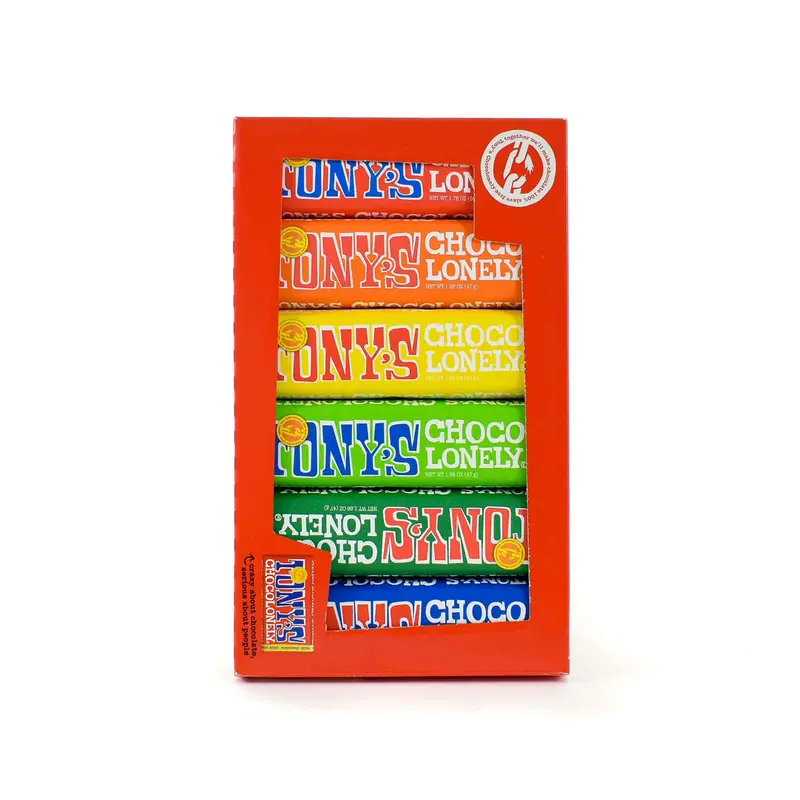 Tony’S Chocolonely Rainbow Chocolate Tasting Box – 6 X 47G–50G Bars 1