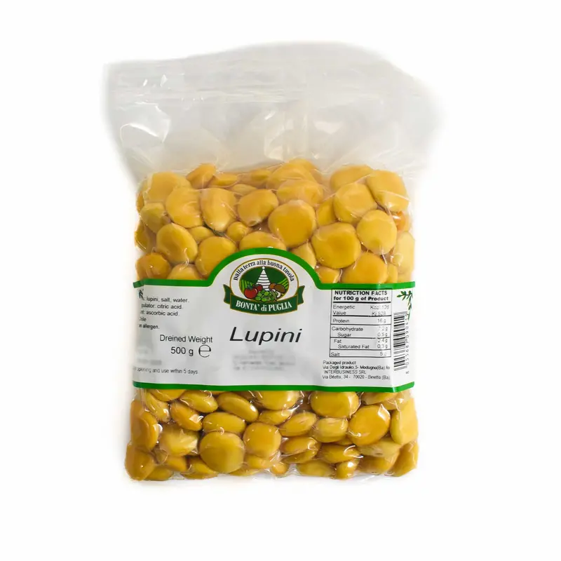 Traditional Mediterranean Cured Lupini Beans – 500G 1
