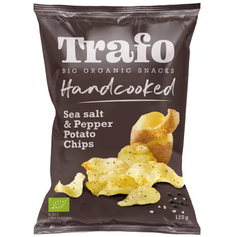 Trafo Sea Salt & Black Pepper Handcooked Chips – 10-Pack (125G Each) 1