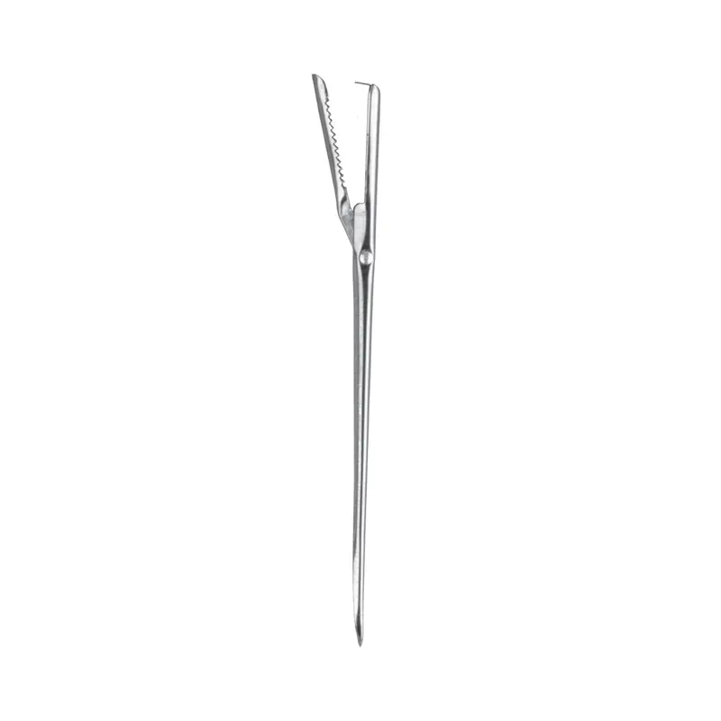 Triangle Stainless Steel Trussing Needle With Integrated Clip – Kitchen Butchering Tool 1