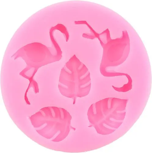 Tropical Flamingo And Leaf Silicone Mold 1