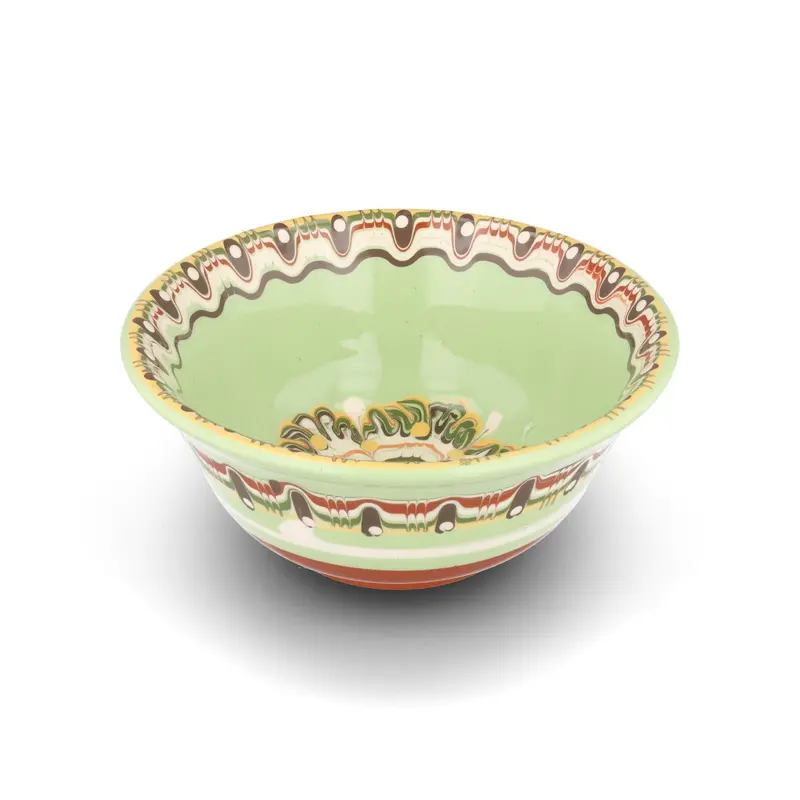 Troyan Soup Bowl In Pistachio Green Glaze – 16 Cm Ceramic 1
