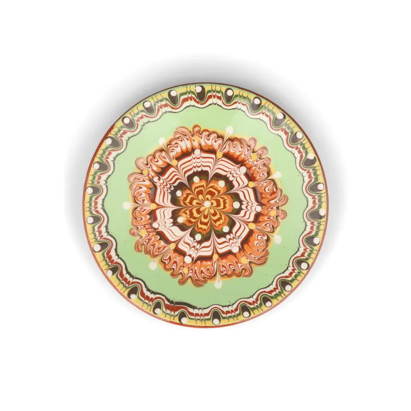 Troyan Terracotta Side Plate – Pistachio Green Finish, 18 Cm 1