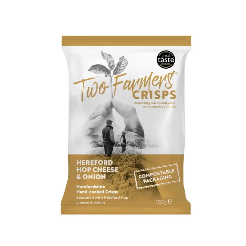 Two Farmers Hereford Hop Cheese & Onion Crisps – 150G Craft Potato Snack 1