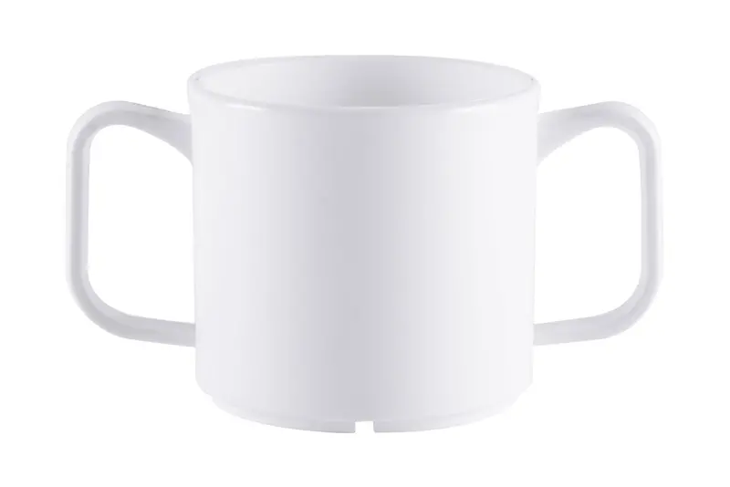 Two-Handled Ceramic-Style White Mug – 300 Ml 1