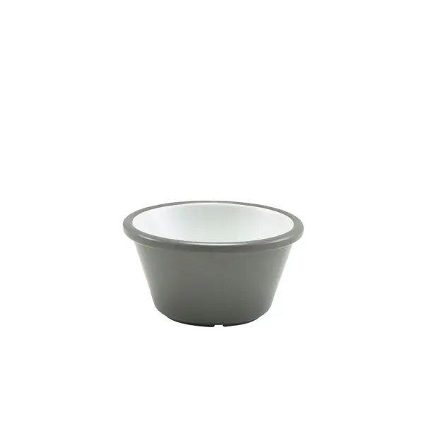 Two-Tone Grey & White Melamine Ramekins – 59Ml (2Oz), Case Of 24 1
