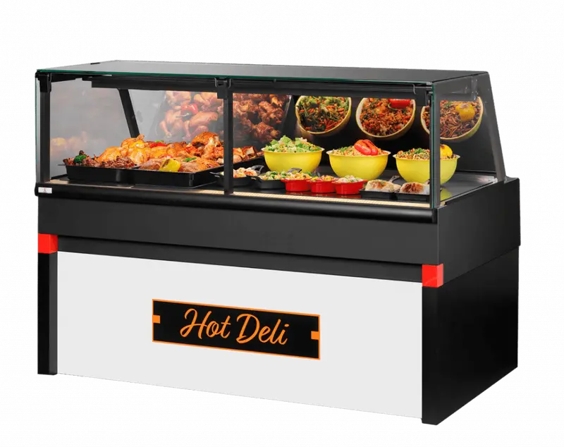 Ubert 5-Well Square-Glass Hot Display Cabinet 1