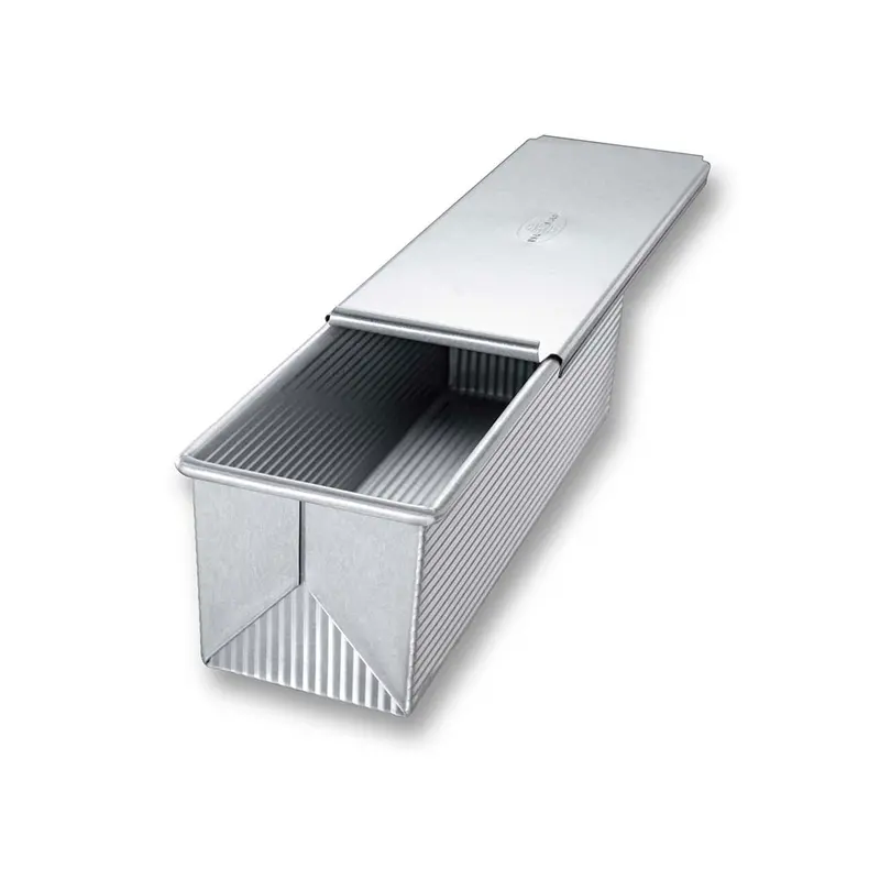 Usapan Mini Pullman Loaf Pan With Cover – 9" × 4" × 4", Heavy-Duty Non-Stick 1