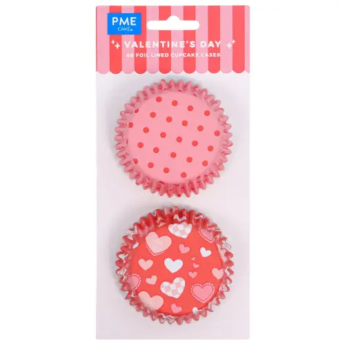 Valentine’S Day-Themed Cupcake Liners – Red & Pink Heart Design 1