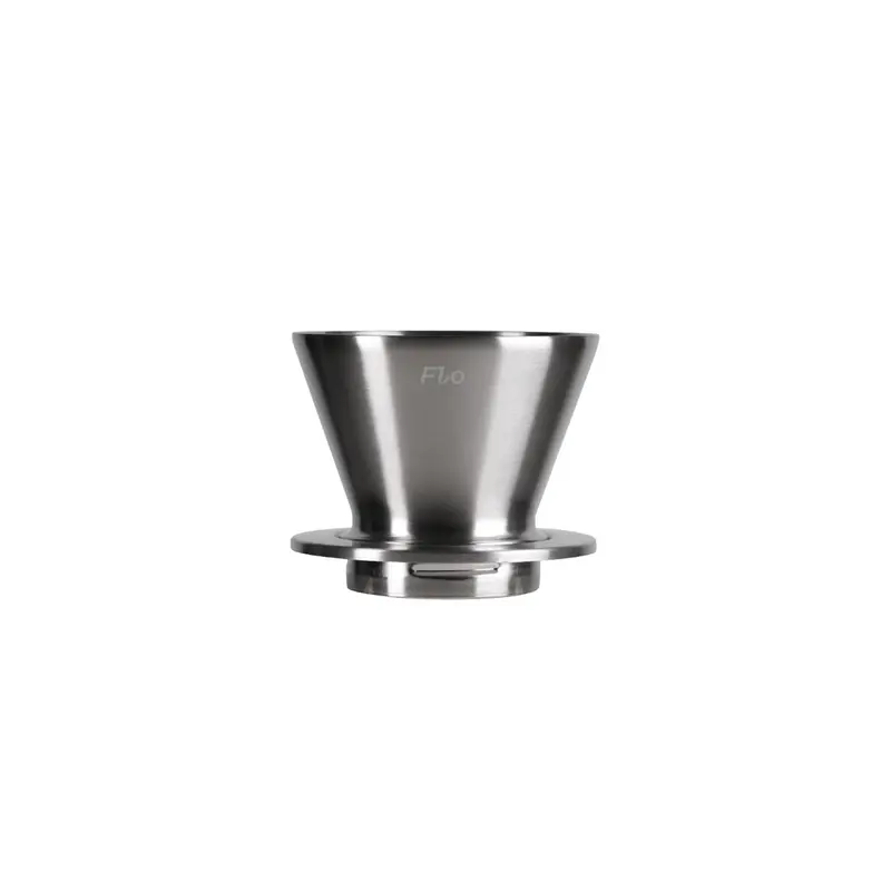 Varia Flo Dripper – Brushed Silver Pour-Over Brewer 1