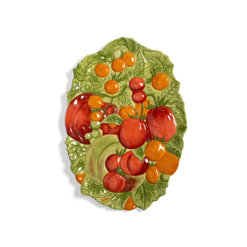 Vegetable-Motif Ceramic Serving Platter – 37.5 Cm Diameter 1
