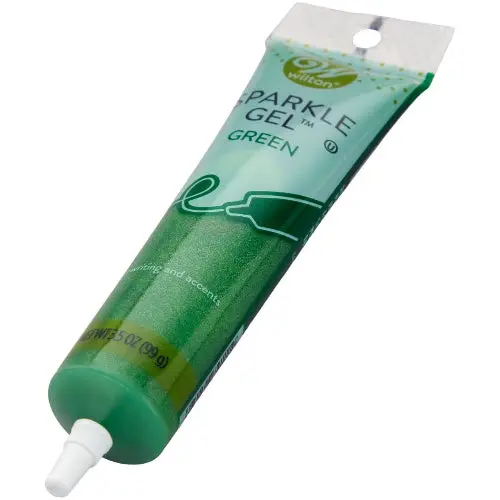 Vibrant Green Sparkle Gel For Cakes And Desserts 1
