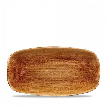 Vintage Copper Stonecast Chefs Oblong Plate – 13.875" X 7.375", Pack Of 6 1