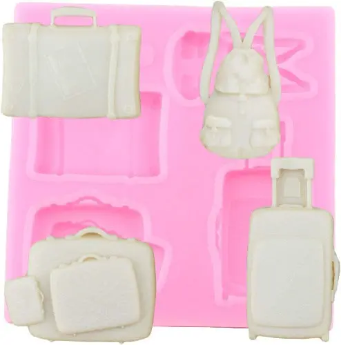 Vintage Travel Luggage Silicone Mold 1