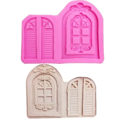 Vintage Window Frame Silicone Decor Mold 1