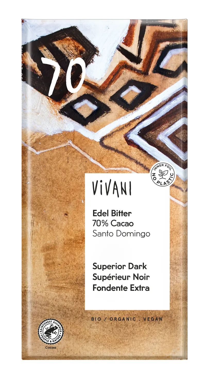 Vivani 70% Cacao Superior Dark Chocolate Bar – 10-Pack (100G Each) 1