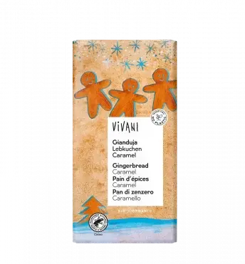 Vivani Gianduja Gingerbread Caramel Chocolate Bars – 10 × 100G Pack 1