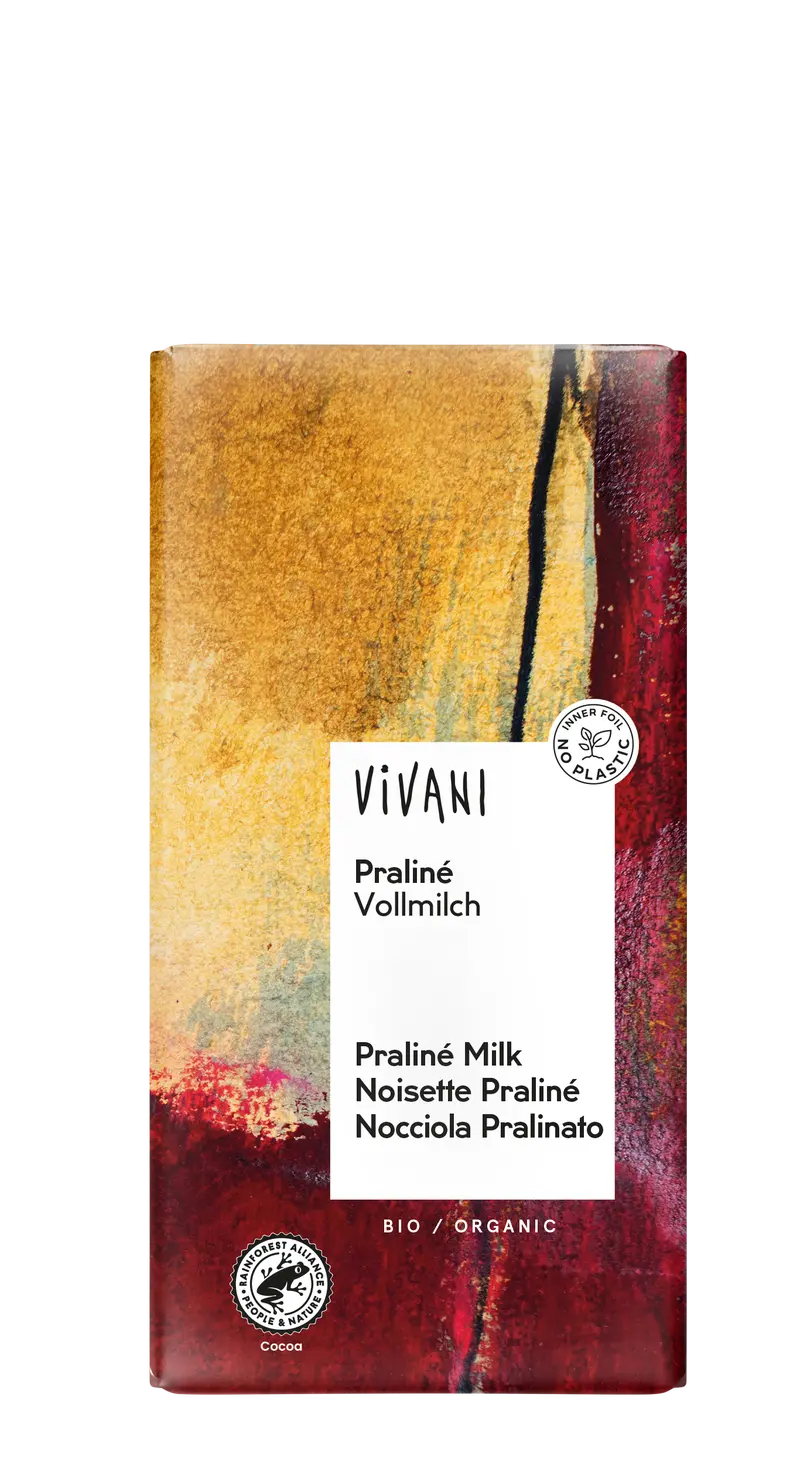 Vivani Praline-Filled Chocolate Bar – 10-Pack (100G Each) 1