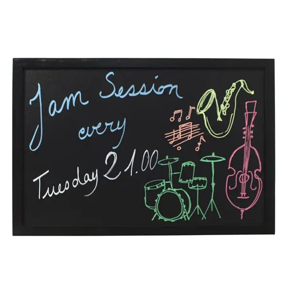 Wall-Mounted Chalkboard – 40 X 60 Cm, Matte Black Finish (Single Unit) 1