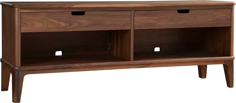 Walnut Grove Media Console With Adjustable Shelving 1