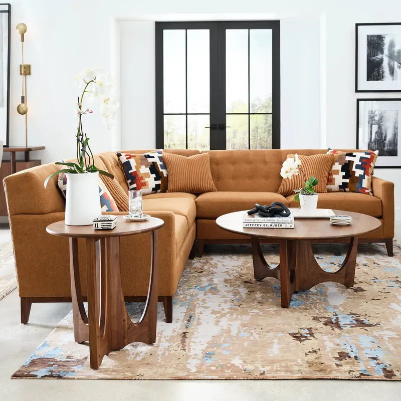 Walnut Grove Tufted Corner Sectional Sofa 1