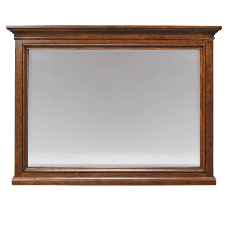 Wayside Inn Landscape Mirror With Ornate Wooden Frame 1