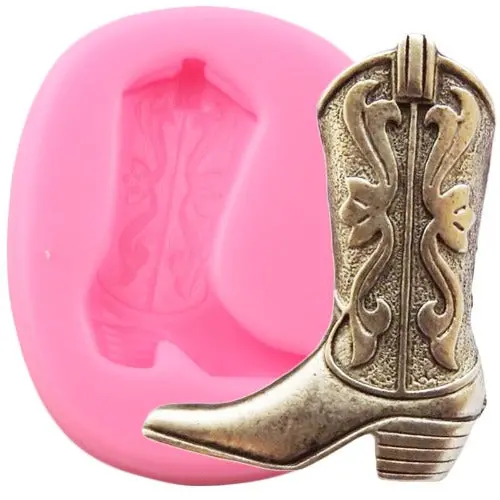 Western-Style Cowboy Boot Silicone Mold 1