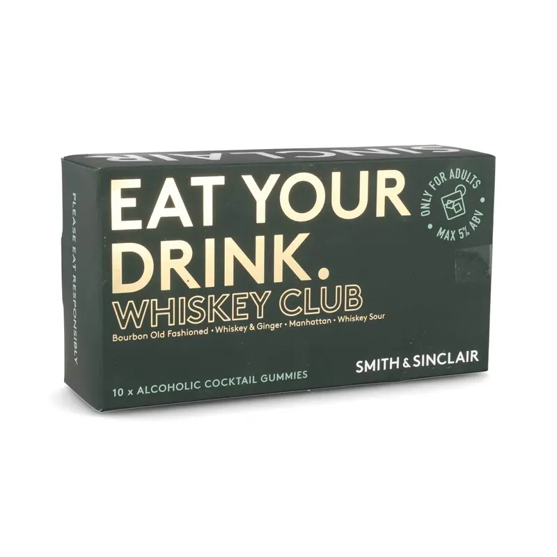 Whiskey Club Alcoholic Cocktail Jelly Sweets – 140G (5% Abv) Rich Gelatin Confections 1