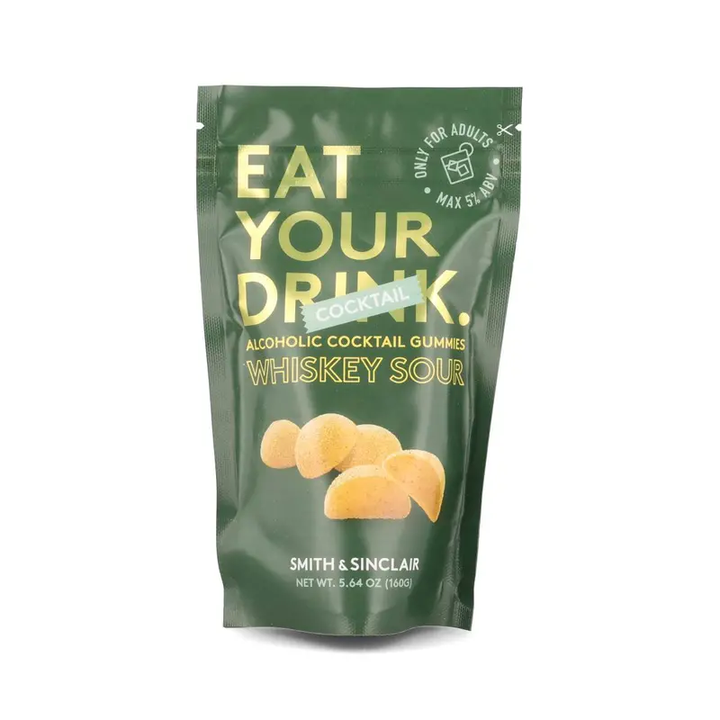 Whiskey Sour Alcoholic Cocktail Jelly Sweets – 160G (5% Abv) Tart & Smooth Gelatin Treats 1