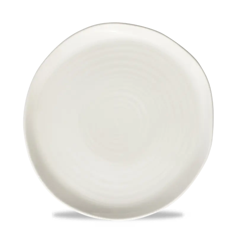 White Natural-Texture Dinner Plate – 26 Cm Diameter (Pack Of 6) 1