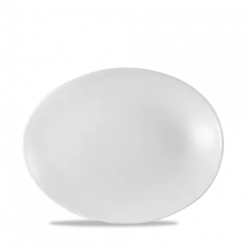 White Oval Orb Medium Serving Plate – 9.75 X 7.5 Inches, Pack Of 12 1