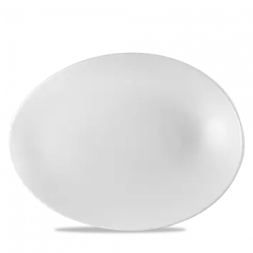 White Oval Orb Serving Plate – 13.75 X 10.5 Inches, Pack Of 12 1