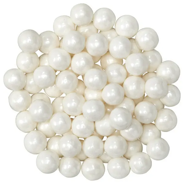 White Sugar Pearls – 7Mm Edible Cake Decorations 1