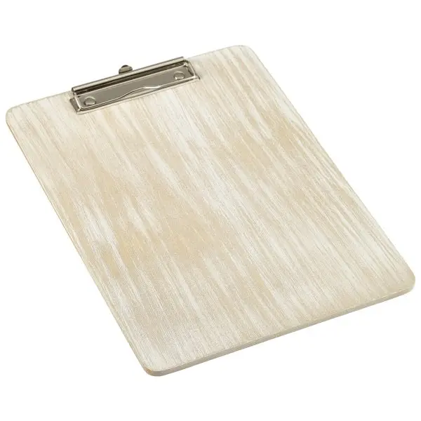 White Washed Wooden A4 Menu Clipboard (24X32X0.6Cm) – Single Unit 1