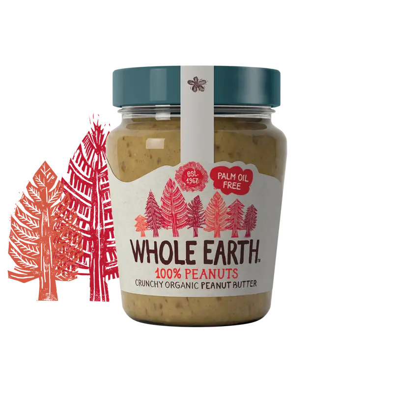 Whole Earth 100% Nuts Crunchy Peanut Butter – 6 X 227G Pure Peanut Spread 1