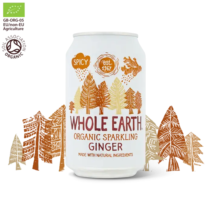 Whole Earth Organic Sparkling Ginger Drink – 24 × 330Ml Zesty Soft Drink 1