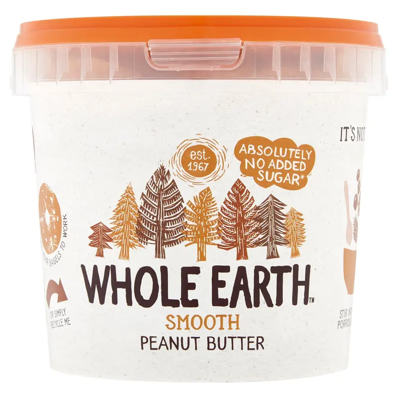Whole Earth Smooth Peanut Butter – 2Kg Creamy Spread, No Added Sugar 1