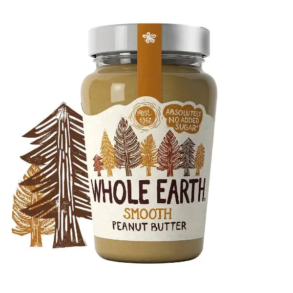 Whole Earth Smooth Peanut Butter – 6 X 340G Creamy Natural Peanut Spread 1