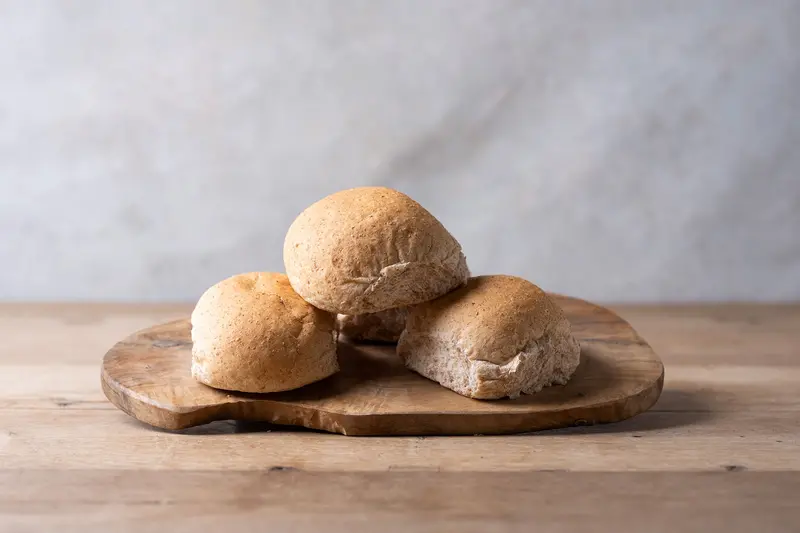 Wholemeal Rolls – Rustic 4-Pack, High In Fibre & Flavor 1