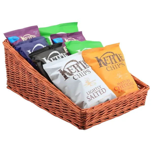 Wicker Display Basket With 7Cm Front Rise – 46 X 36 X 20Cm, Single Unit 1