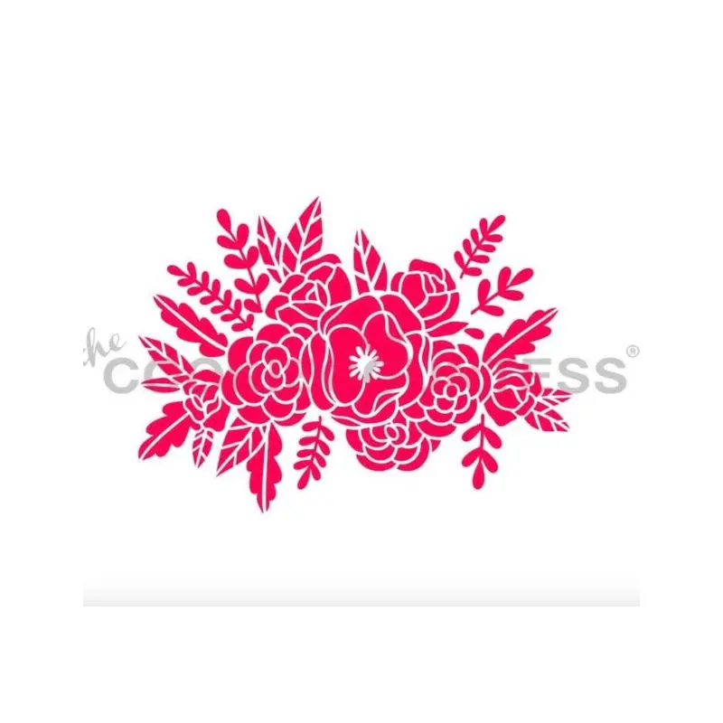 Wildflower Design Stencil – Cookie Countess 1