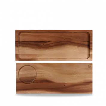 Wooden Rectangular Cutting Or Serving Board – 40 X 16.5 Cm, Pack Of 4 1