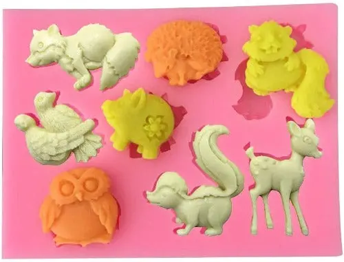 Woodland Animal Silicone Mold For Chocolate, Soap, And Clay Projects 1